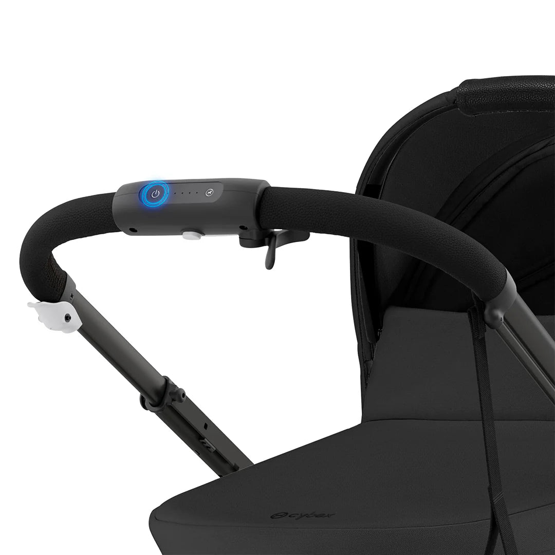 CYBEX e-Gazelle S Pushchair and Carrycot - Moon Black