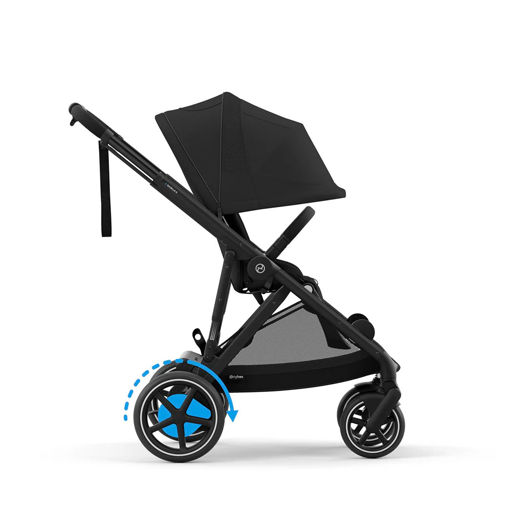 CYBEX e-Gazelle S Pushchair and Carrycot - Moon Black