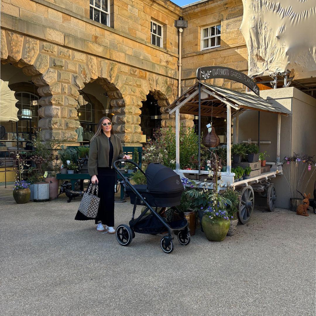 CYBEX e-Gazelle S Pushchair and Carrycot - Moon Black