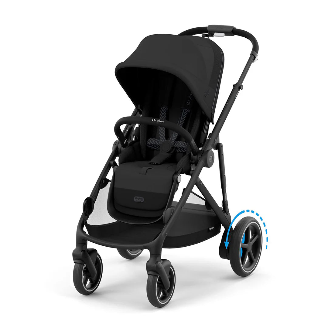 CYBEX e-Gazelle S Pushchair and Carrycot - Moon Black