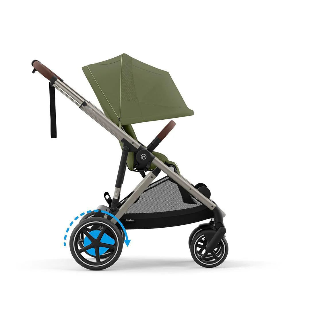 CYBEX e-Gazelle S Pushchair and Carrycot - Moss Green