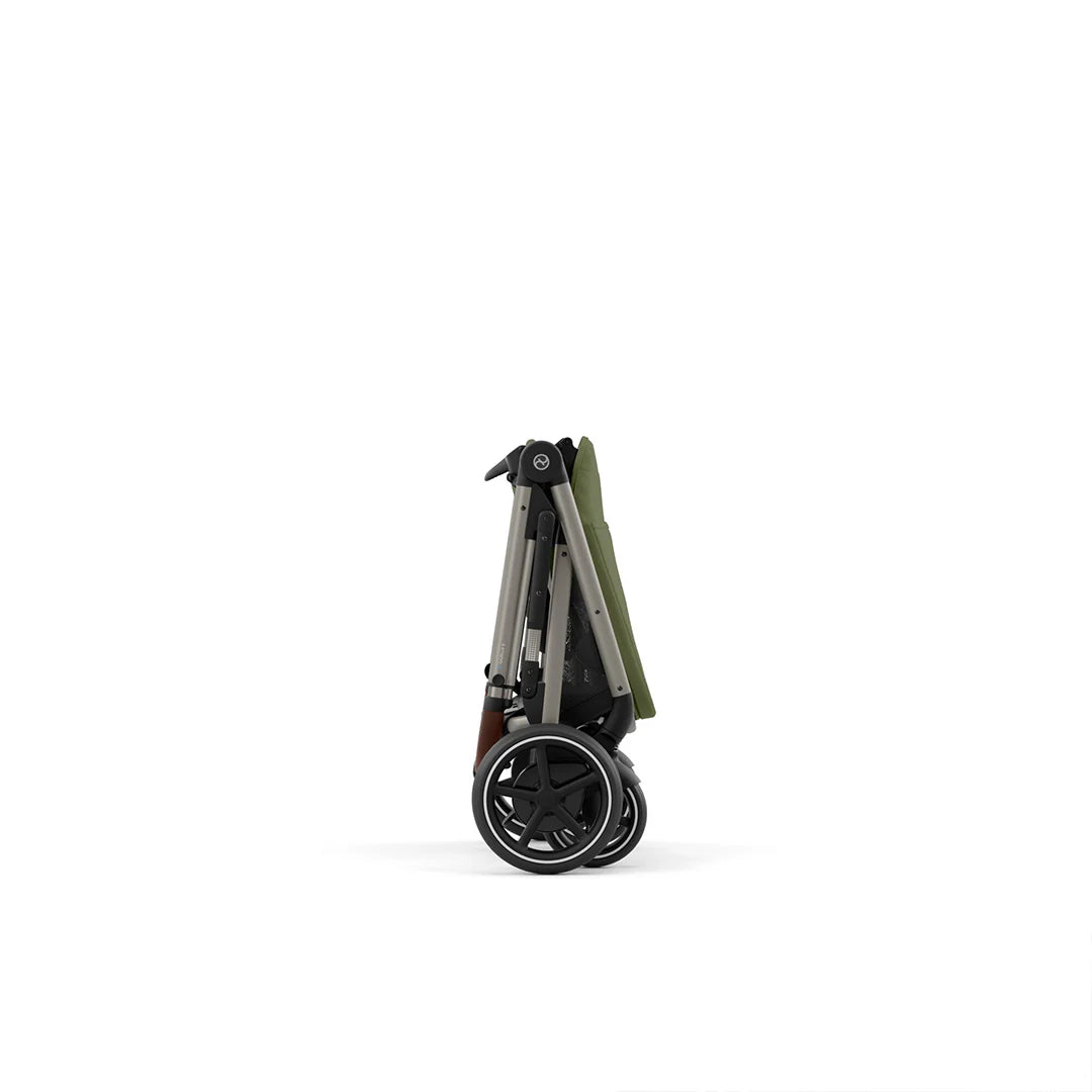 CYBEX e-Gazelle Twin Pushchair Moss Green