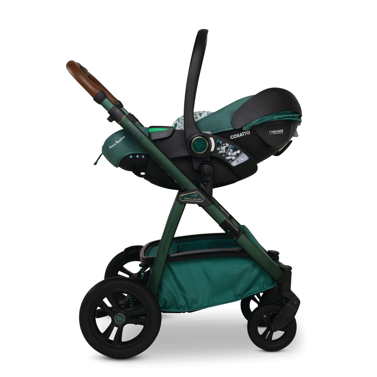 Cosatto Wow 3 Special Edition All Stage Family Rotate & Recline 2 Base Bundle Wildwood *AUGUST OFFER