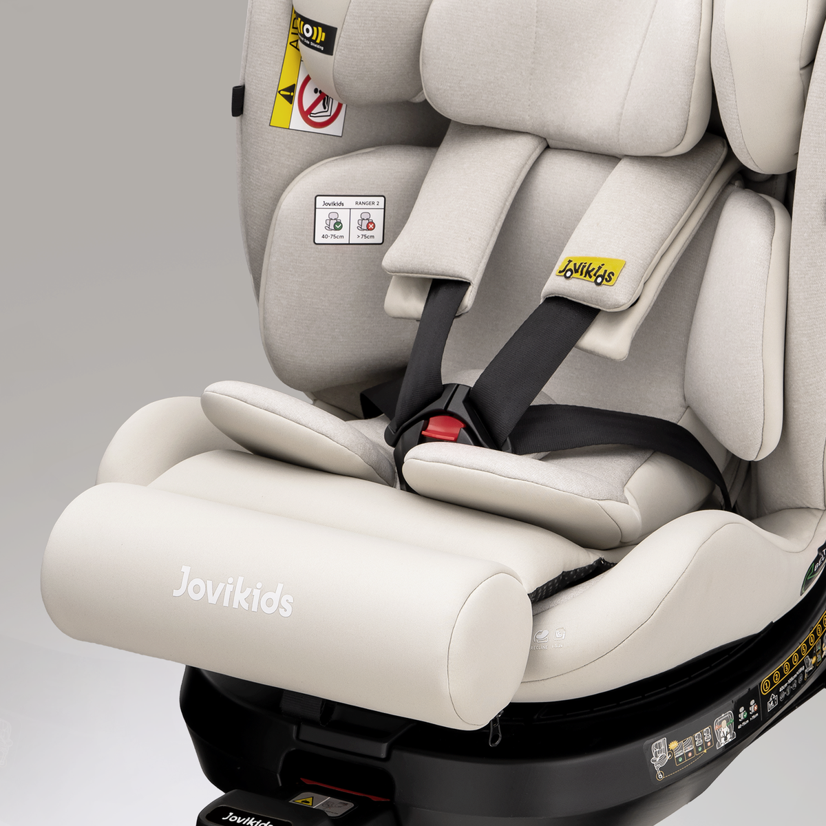 Jovikids Ranger 2 i-Size 360 Rotating Car Seat, 40-150cm All-in-One Milkstone