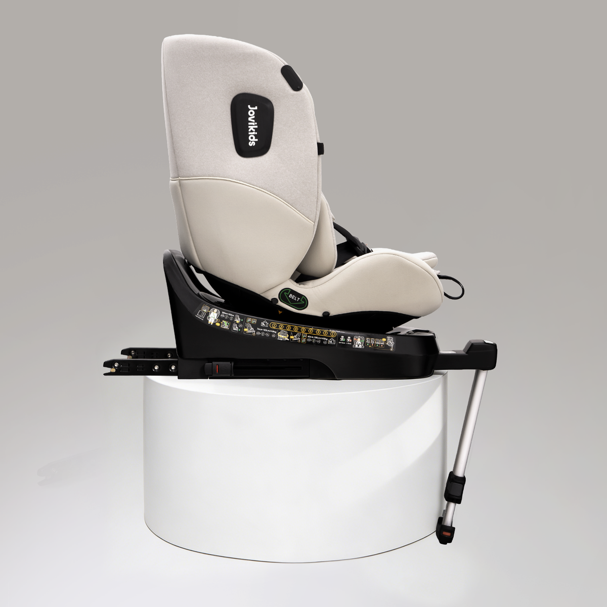 Jovikids Ranger 2 i-Size 360 Rotating Car Seat, 40-150cm All-in-One Milkstone