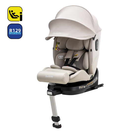 Jovikids Ranger 2 i-Size 360 Rotating Car Seat, 40-150cm All-in-One Milkstone