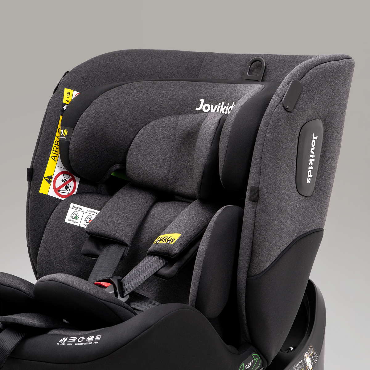 Jovikids Ranger 2 i-Size 360 Rotating Car Seat, 40-150cm All-in-One Twilight