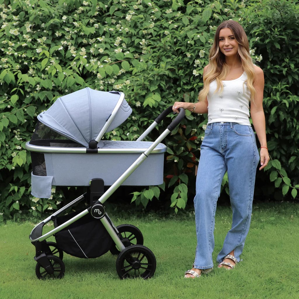 My Babiie Travel System 3 in 1 - MB450 i-Size With Spin 360 Car Seat and Isofix - Steel Blue