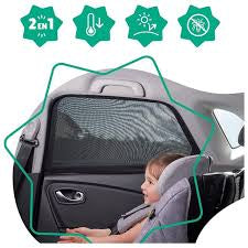Badabulle Rear Car Window Sunshades – Black Pack Of 2