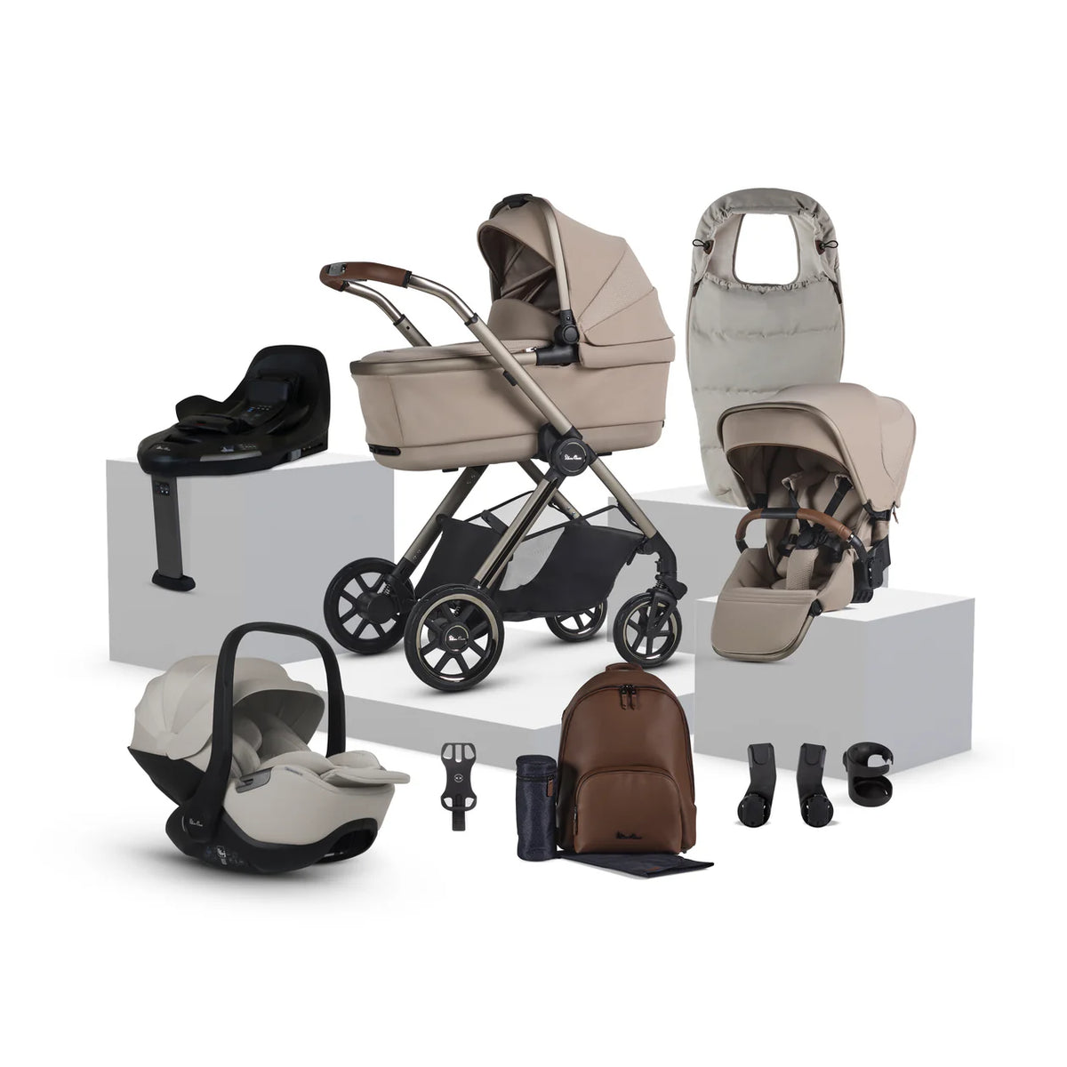 Silver Cross Reef 2 Special Edition Travel System Ultimate 360 Infant Carrier Bundle (11 piece) Frappe