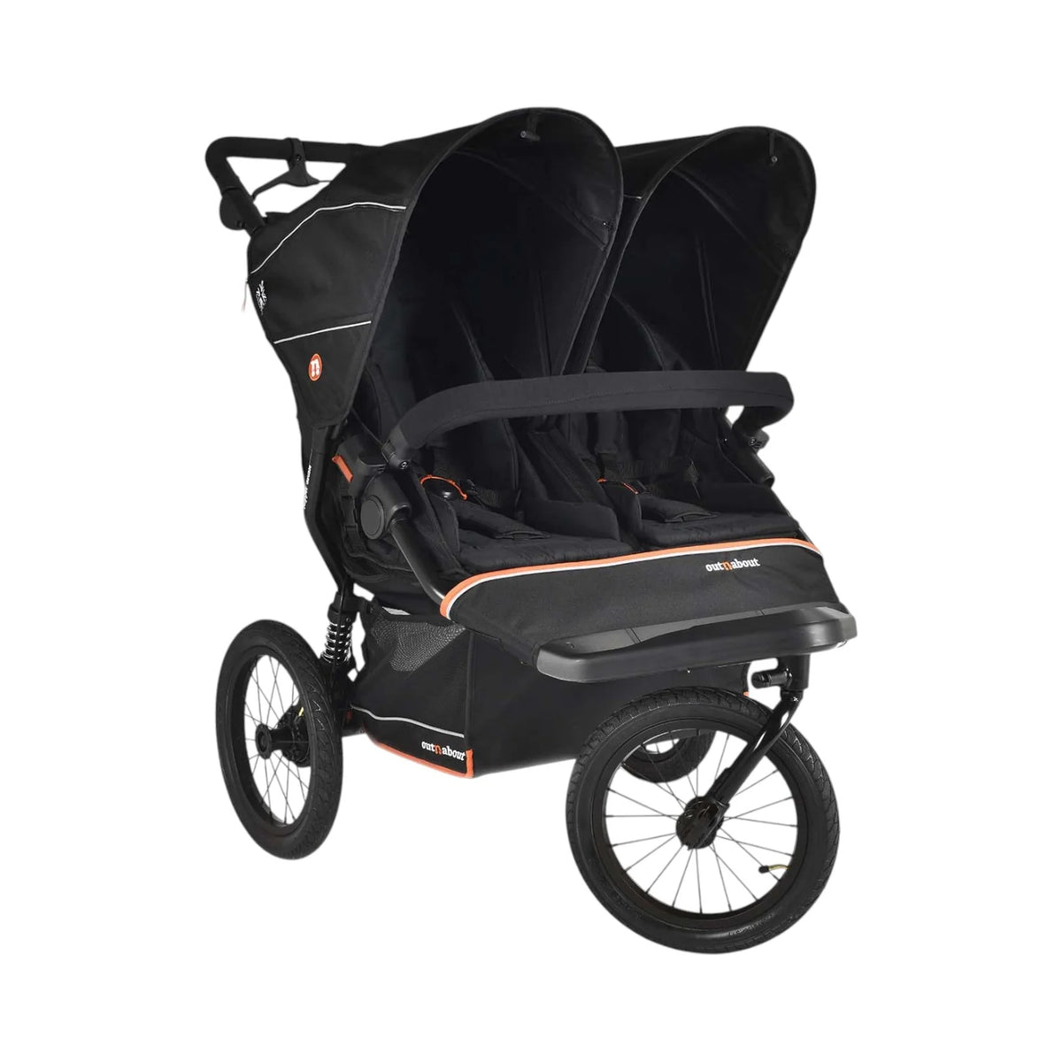 Out n About Nipper Double V6 Plus Twin Bundle Summit Black Pre Order