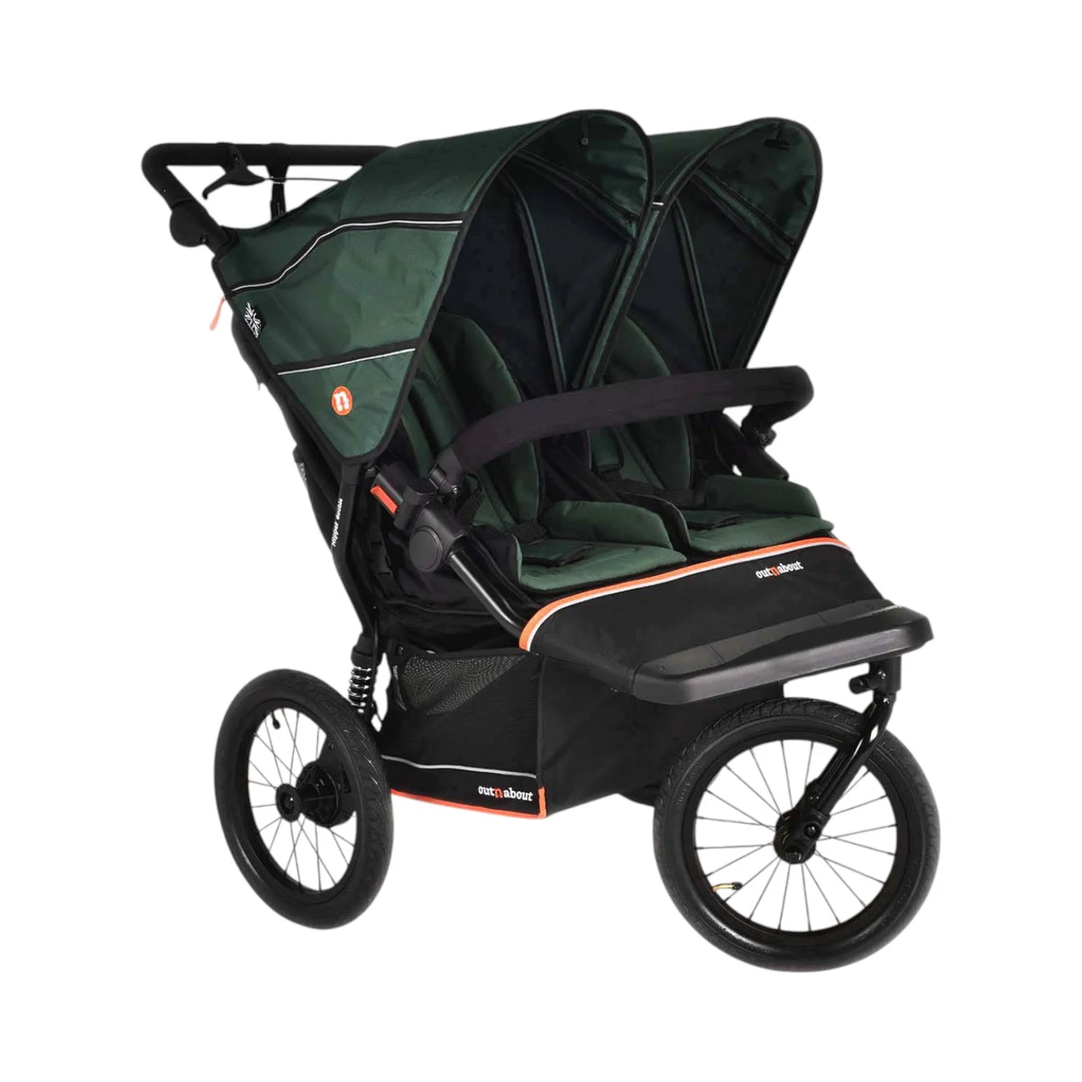 Out n About Nipper Double V6 Plus Twin Bundle Sycamore Green Pre Order