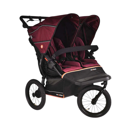 Out n About Nipper Double V6 Plus Pushchair Brambleberry Red Pre Order