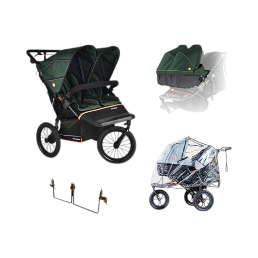 Out n About Nipper Double V6 Plus Twin Bundle Sycamore Green Pre Order