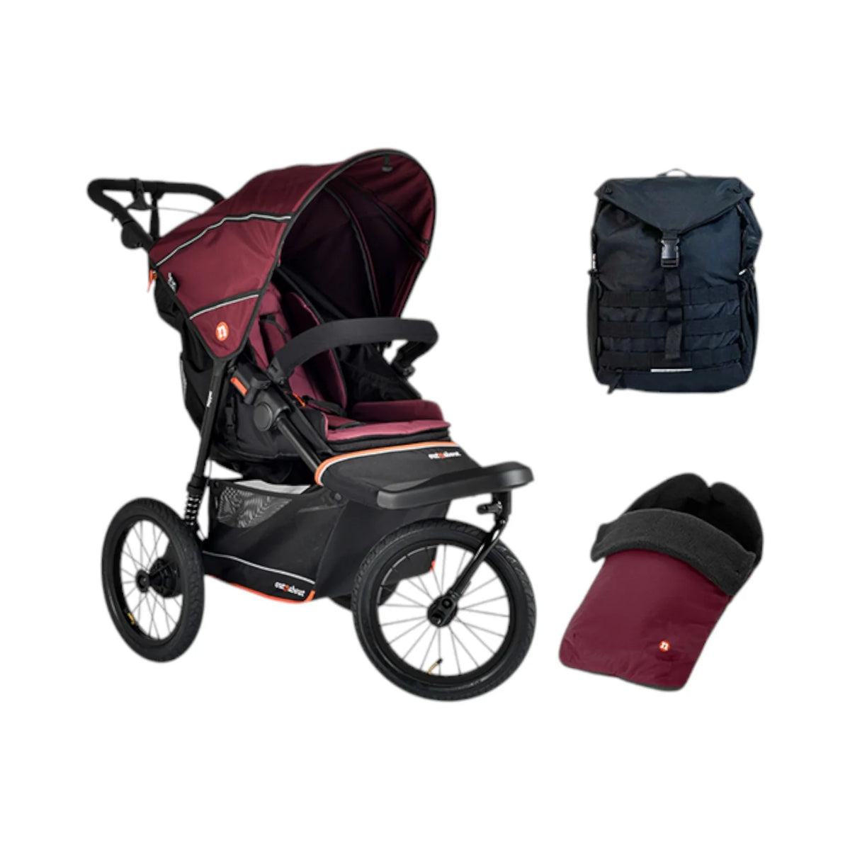Out n About Nipper V6 Plus Adventure Bundle Brambleberry Red Pre Order September Delivery