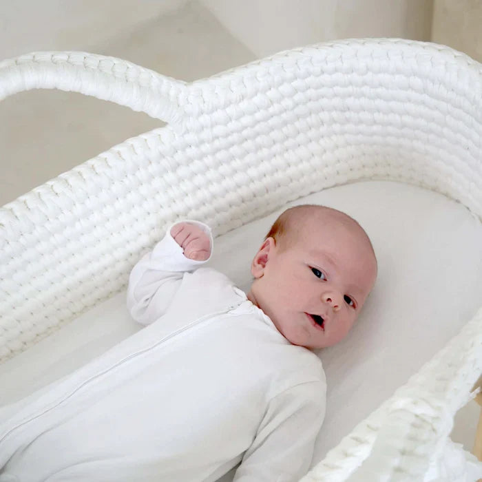 Clair De Lune Crochet Moses Basket With Stand