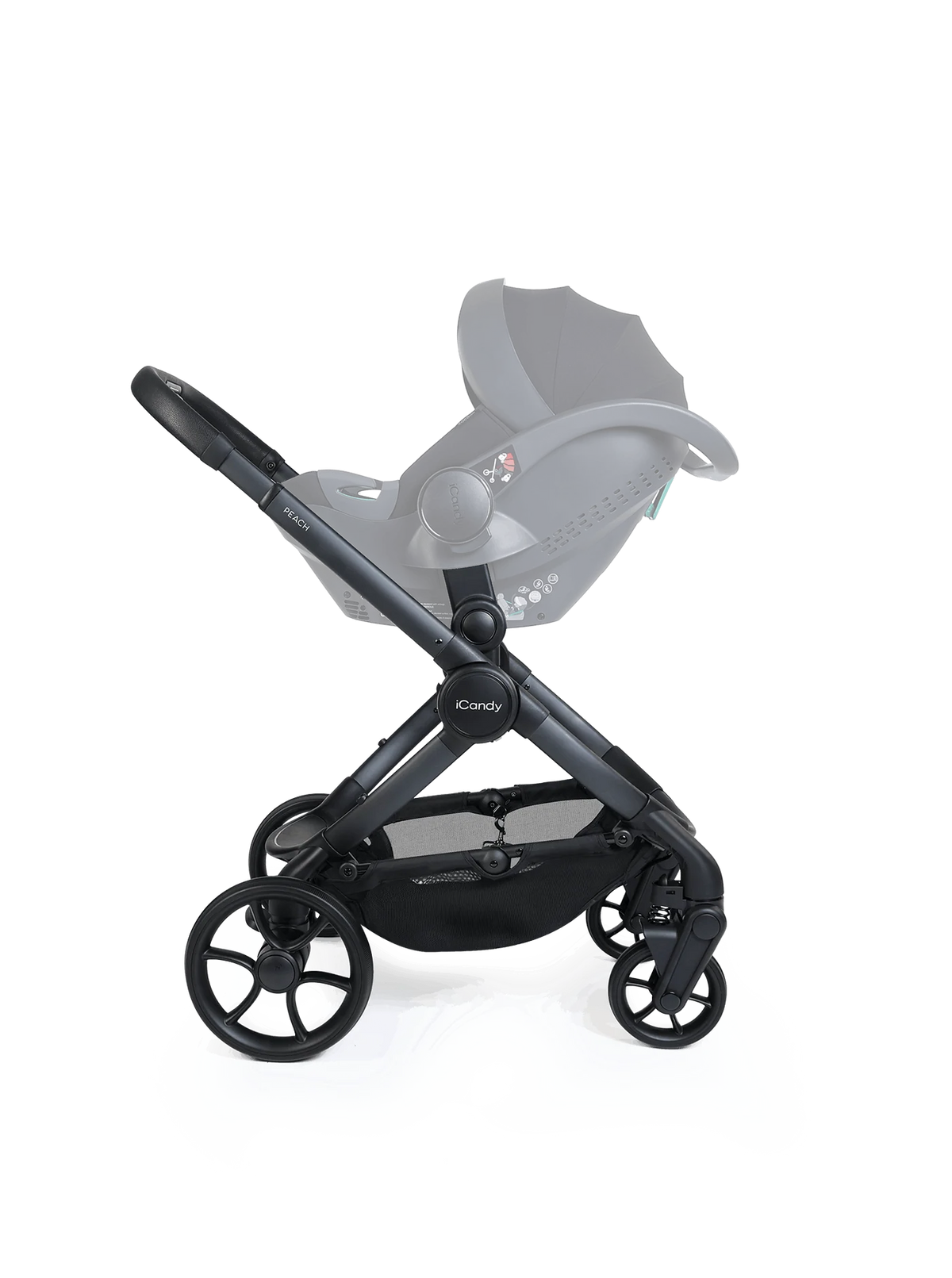 iCandy Peach 8 Grey Pushchair and Carrycot - Pushchair Bundle