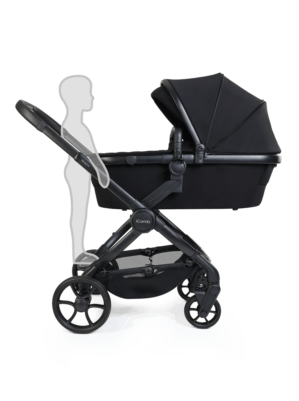iCandy Peach 8 Black Pushchair and Carrycot - Pushchair Bundle
