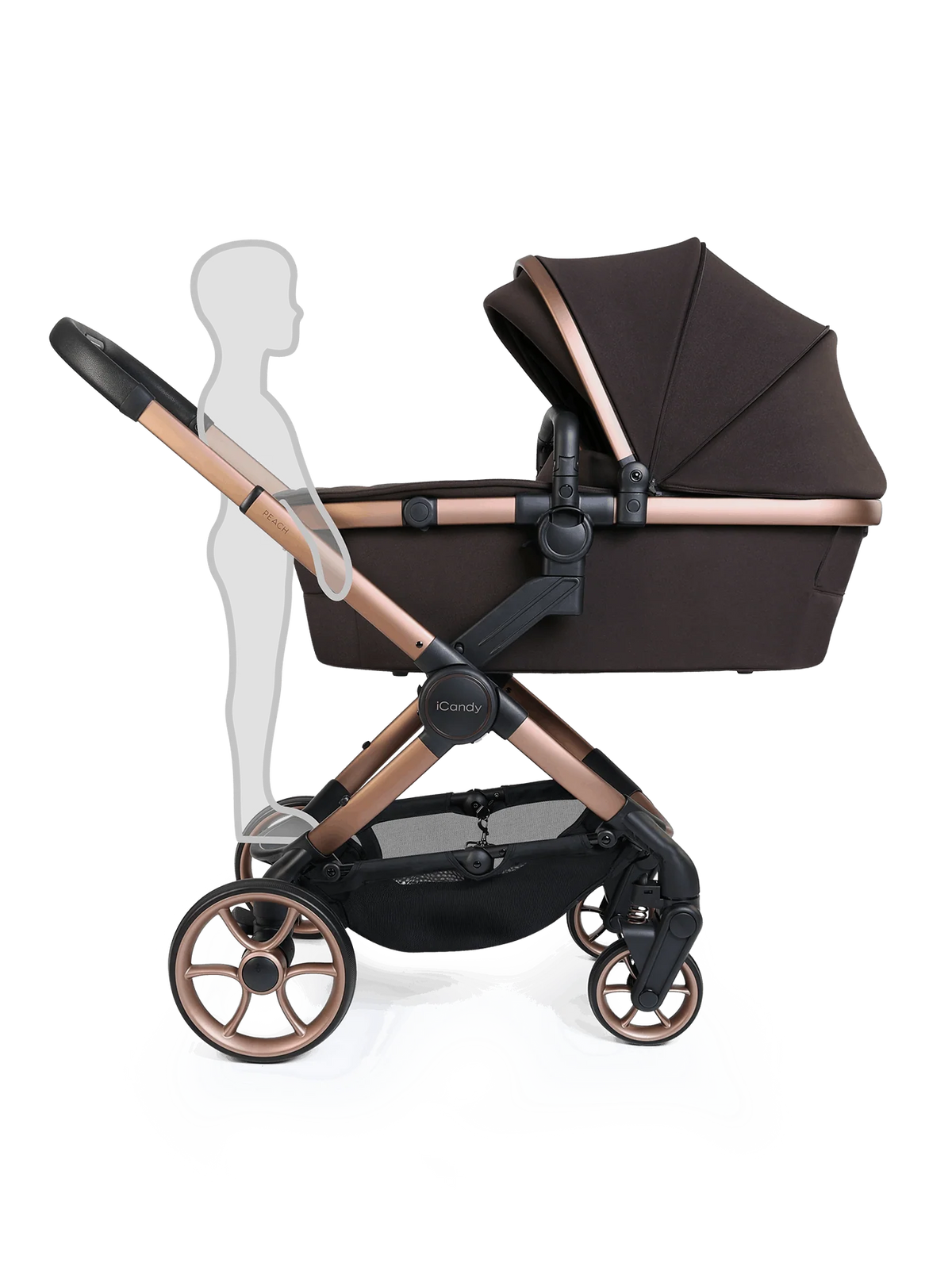 iCandy Peach 8 Pecan Pushchair and Carrycot - Pushchair Bundle