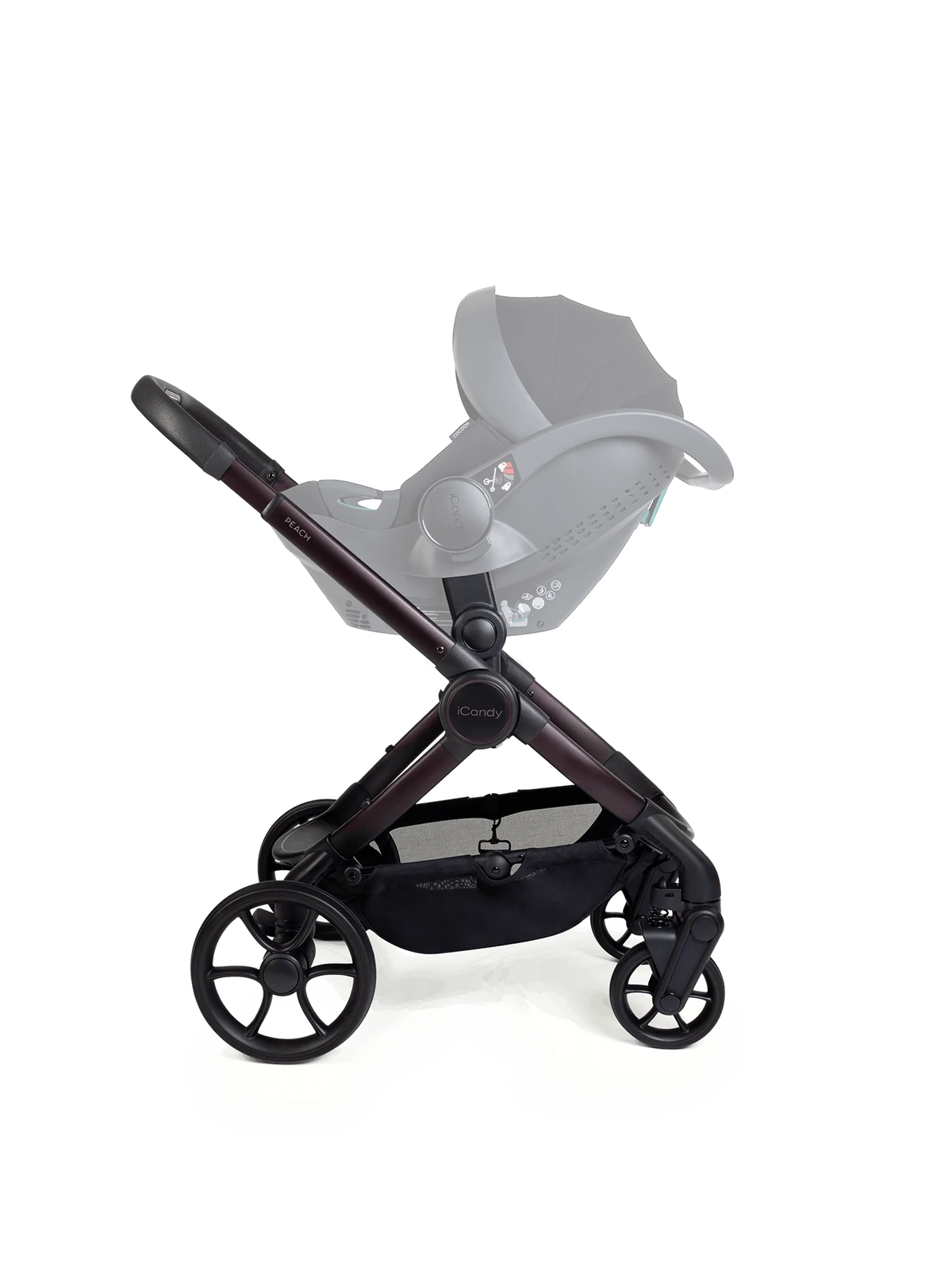 iCandy Peach 8 Coffee Bean Pushchair and Carrycot - 360 Car Seat Pushchair Bundle