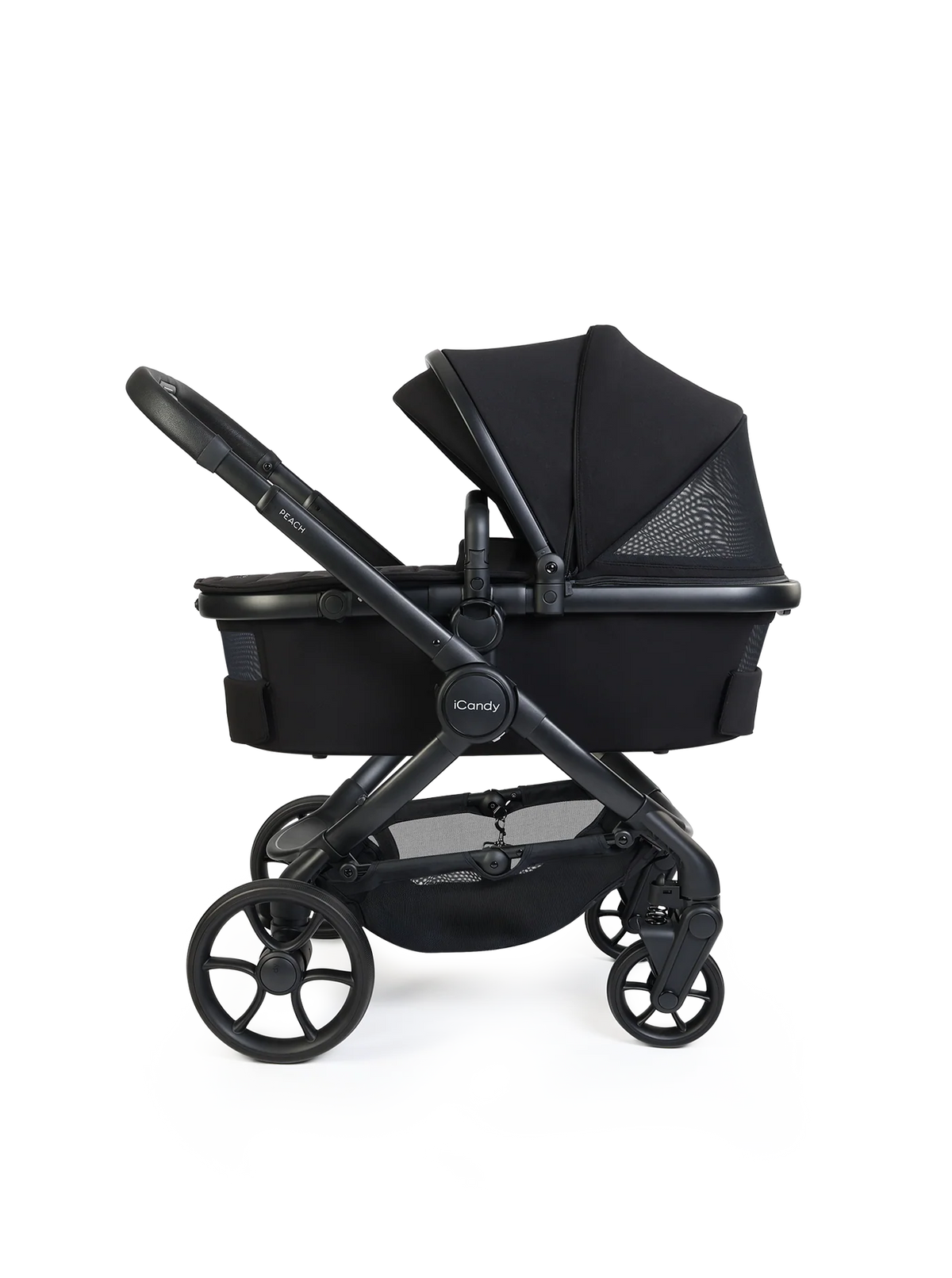 iCandy Peach 8 Black Pushchair and Carrycot - 360 Car Seat Pushchair Bundle