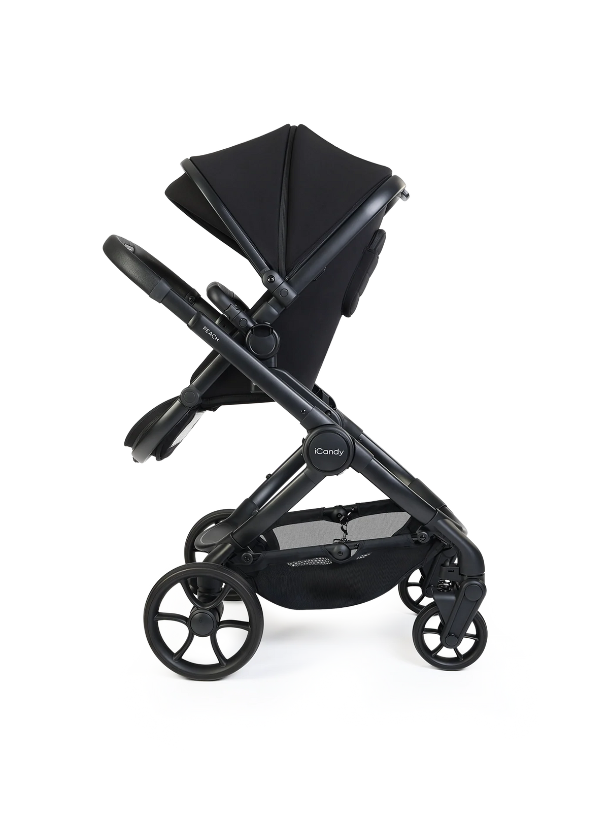 iCandy Peach 8 Black Pushchair and Carrycot - 360 Car Seat Pushchair Bundle