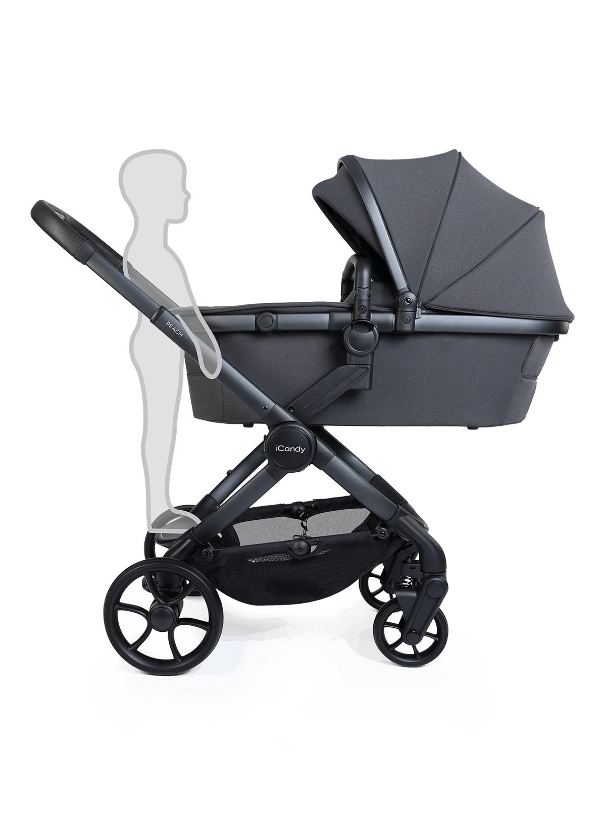 iCandy Peach 8 Grey Pushchair and Carrycot - 360 Car Seat Pushchair Bundle