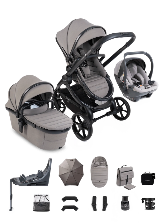 iCandy Peach 8 Porcini Pushchair and Carrycot - 360 Car Seat Pushchair Bundle