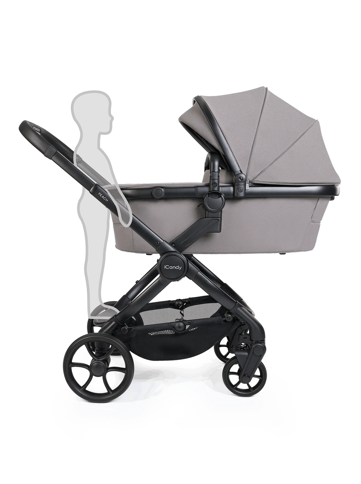 iCandy Peach 8 Porcini Pushchair and Carrycot - 360 Car Seat Pushchair Bundle