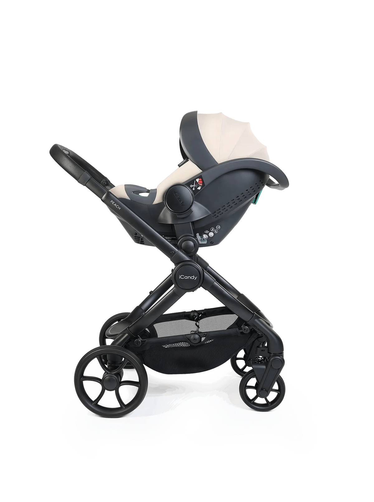 iCandy Peach 8 Complete Bundle with Cybex Cloud T i-Size Rotating Baby Car Seat - Taupe