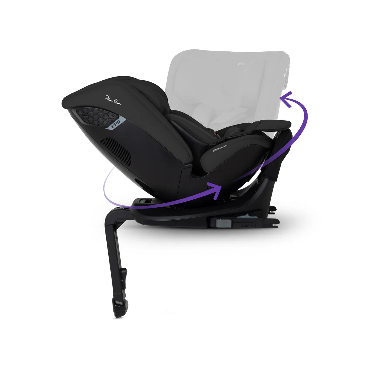 Silver Cross Motion 3 All Size 360 Rotating Car Seat Iconic Black