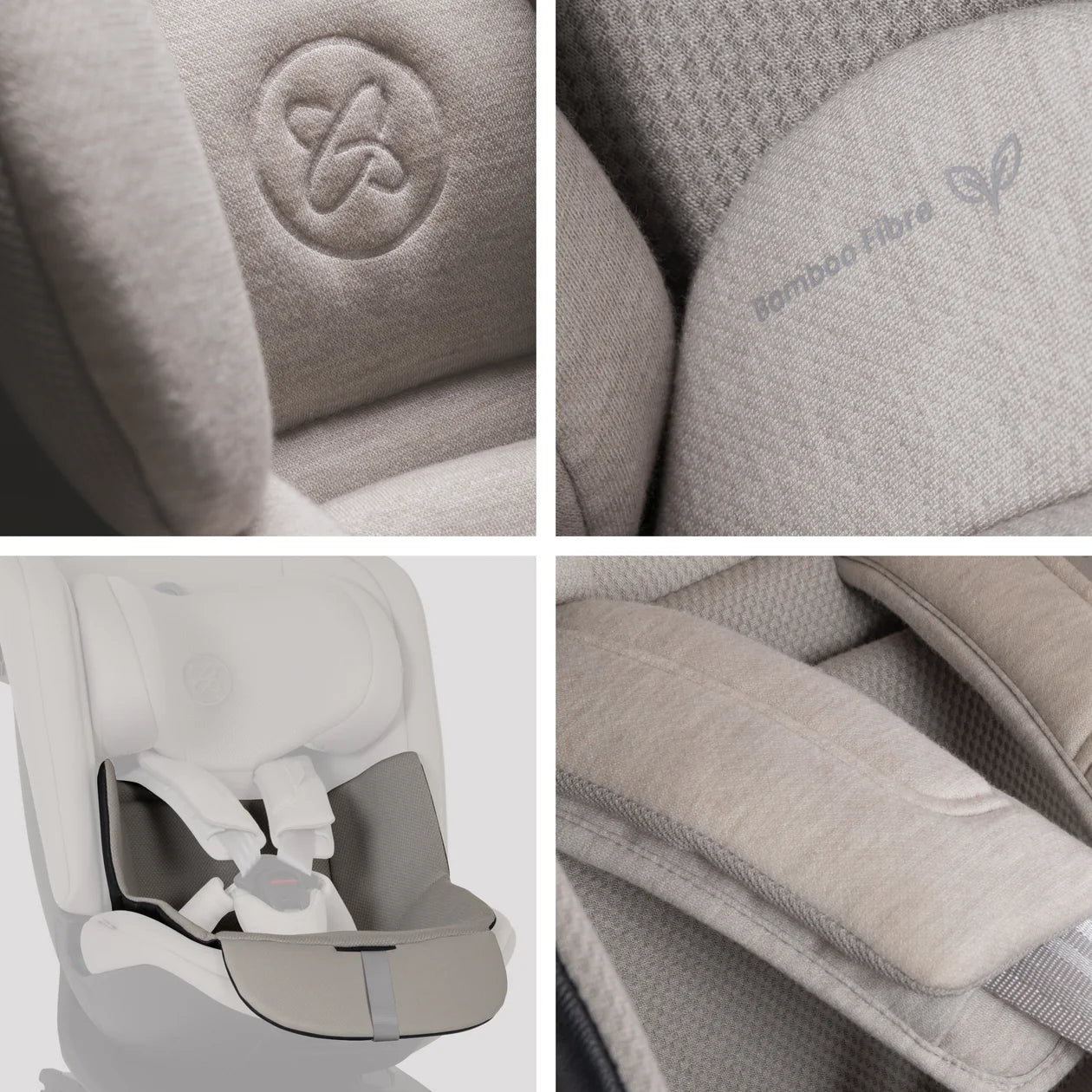 Silver Cross Motion 3 All Size 360 Rotating Car Seat Natural Taupe