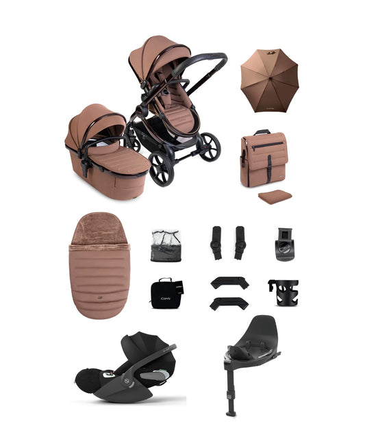 iCandy Peach 8 Complete Bundle with Cybex Cloud T i-Size Rotating Baby Car Seat - Coco
