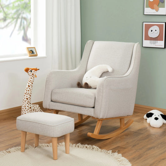 Ida Nursing Chair with Footstool – Cashmere *AUGUST OFFER