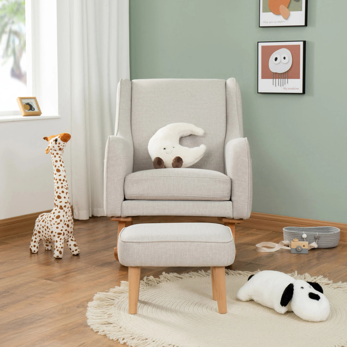 Ida Nursing Chair with Footstool – Cashmere *SEPTEMBER OFFER