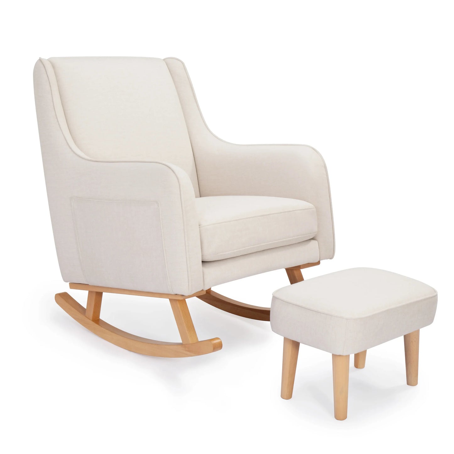 Ida Nursing Chair with Footstool – Ivory *AUGUST OFFER