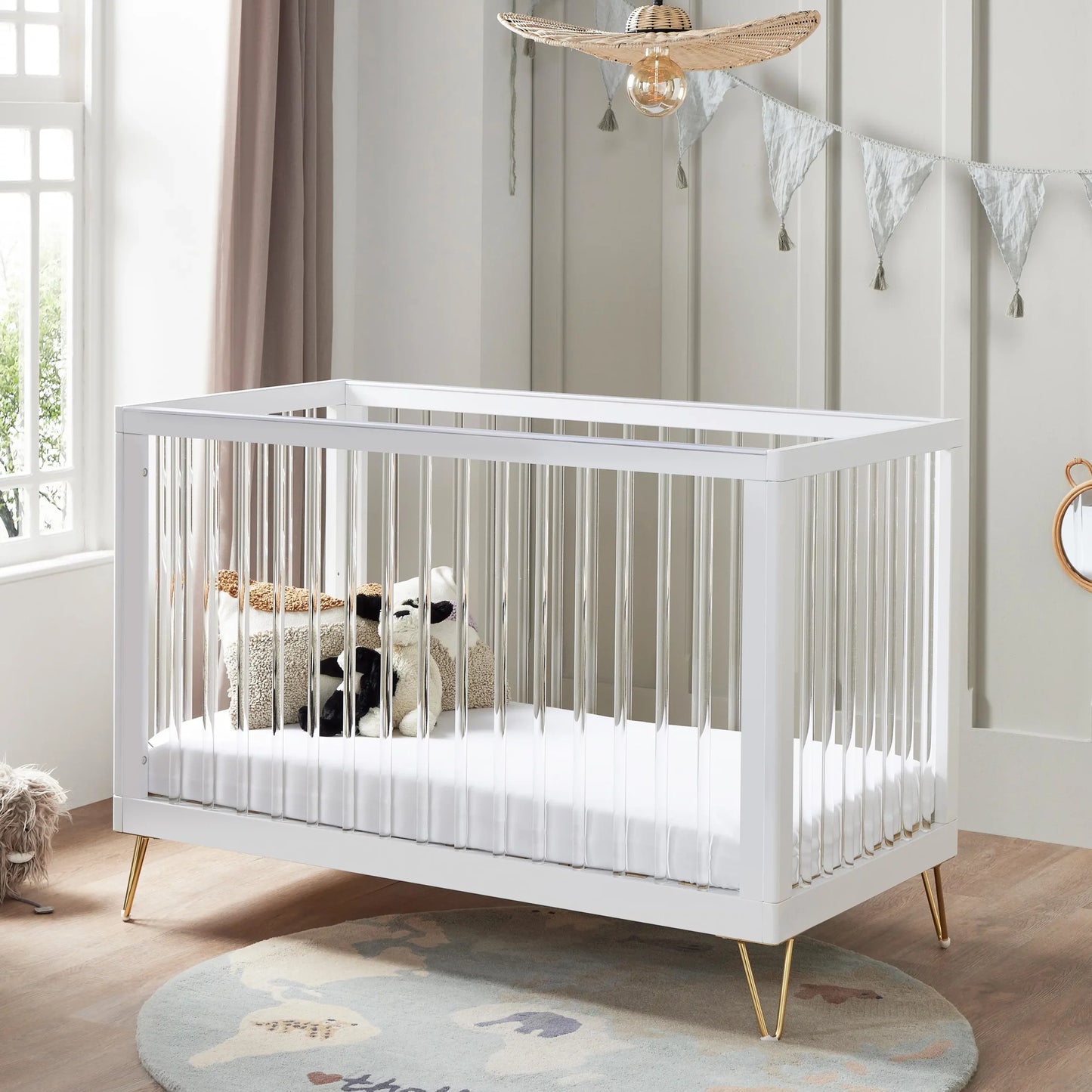 Babymore Kimi Acrylic 2 Piece Nursery Room Set *AUGUST OFFER FREE FOAM MATTRESS