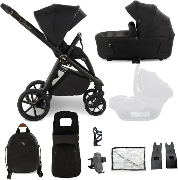 My Babiie MB450 LUXE 2-in-1 Pushchair & Carrycot - Black *Pre Order