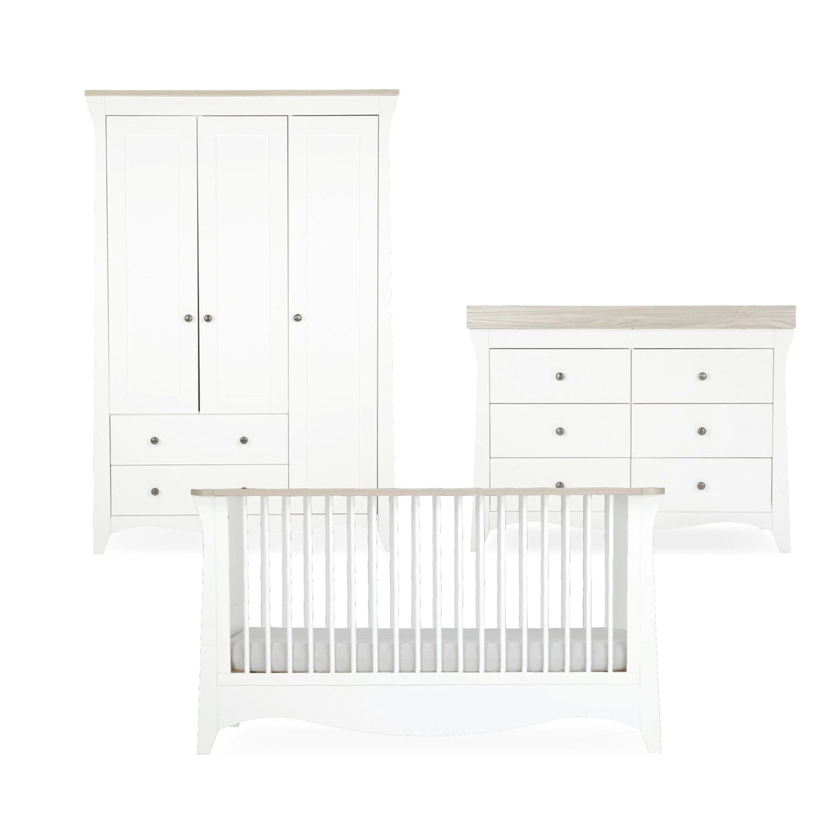 Clara Luxe 3 Piece Furniture Set - White & Ash Pre Order