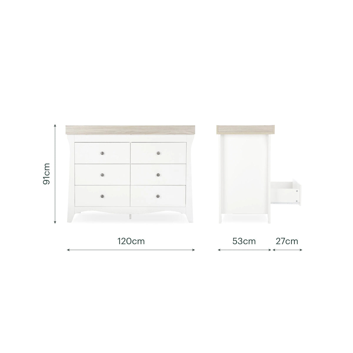 Clara Luxe 3 Piece Furniture Set - White & Ash Pre Order