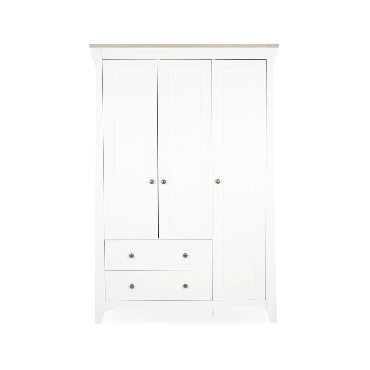 CuddleCo Clara Triple Wardrobe, White & Ash Pre Order