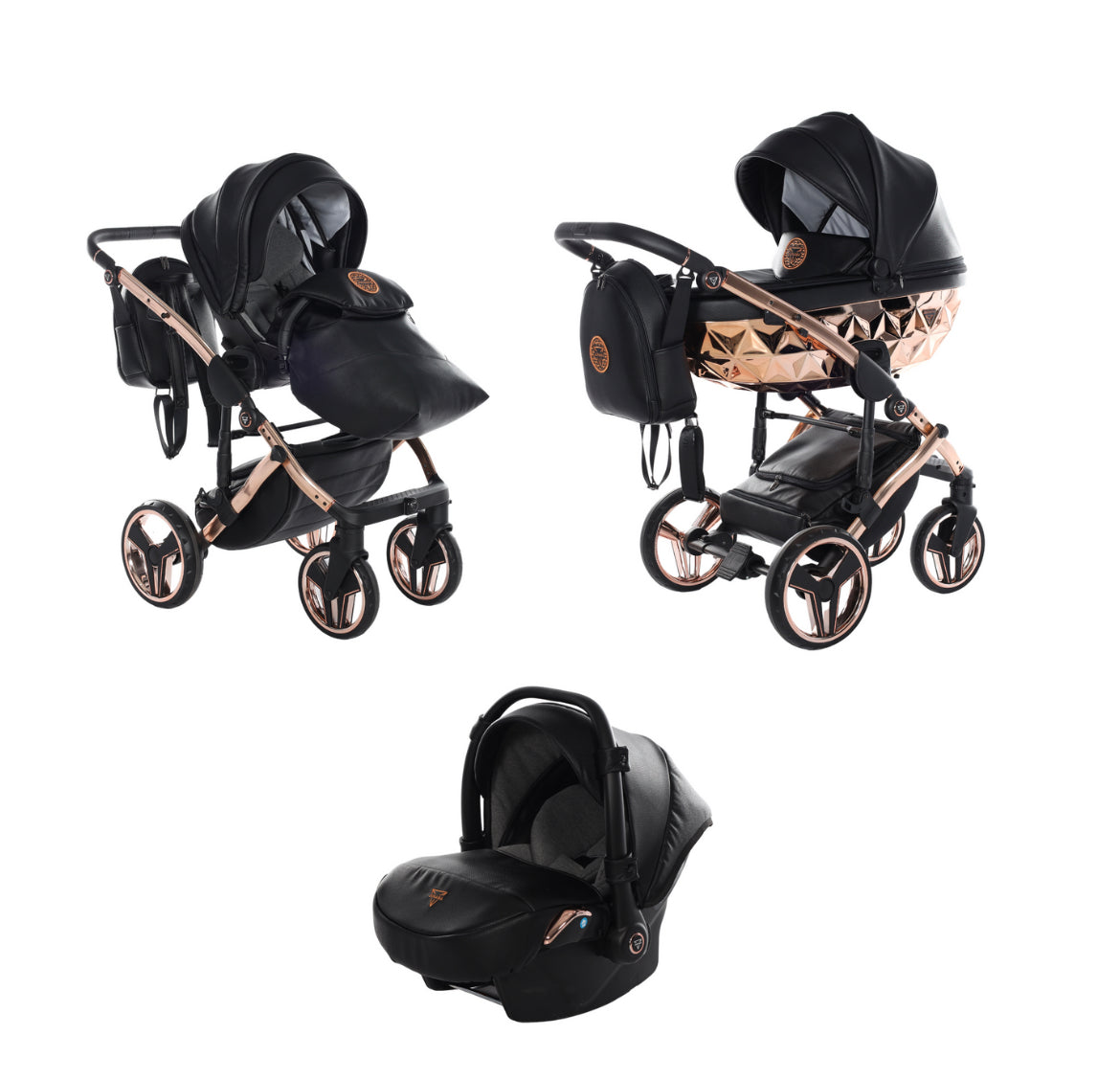 Junama Handcraft Black Rose Gold 3 in 1