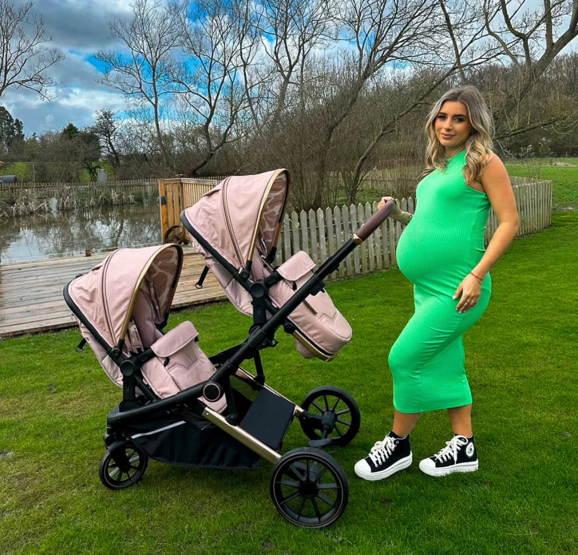 My babiie MB33 Tandem Pushchair - Giraffe *PRE ORDER
