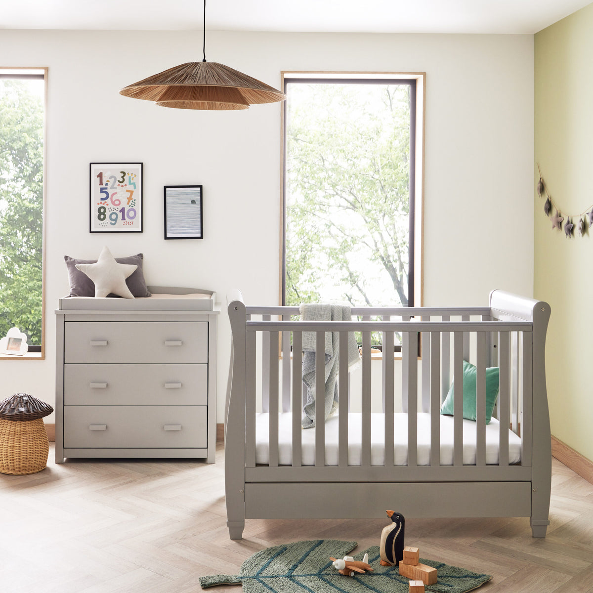 Babymore Eva 2 Piece Nursery Room Set – grey