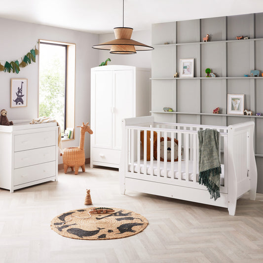 Babymore Stella 3 Piece Nursery Room Set – white *SEPTEMBER OFFER