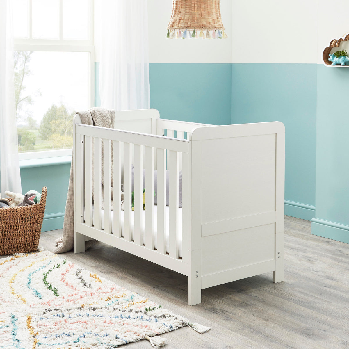 Babymore Caro Mini 2 Piece Nursery Room Set – White Wash