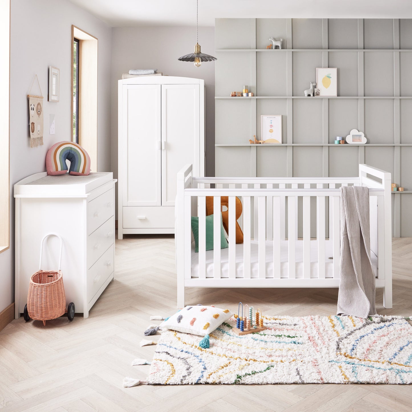 Babymore Velvet Deluxe 3 Piece Nursery Room Set *AUGUST OFFER & FREE FOAM MATTRESS