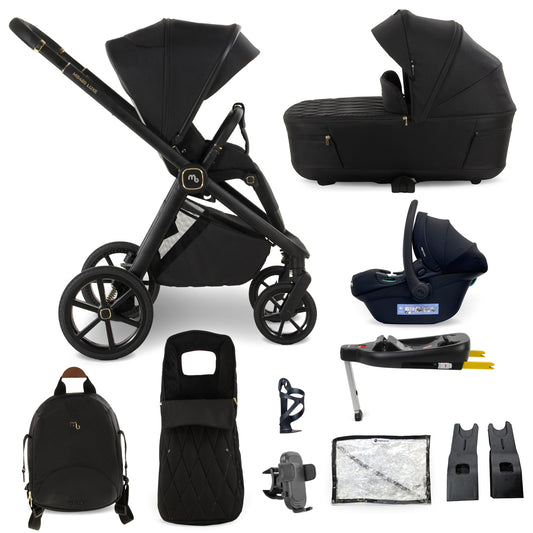 My Babiie MB450 LUXE 3-in-1 Travel System with Base - Black Pre Order