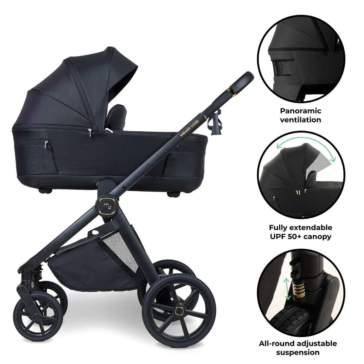My Babiie MB450 LUXE 3-in-1 Travel System - Black Pre Order