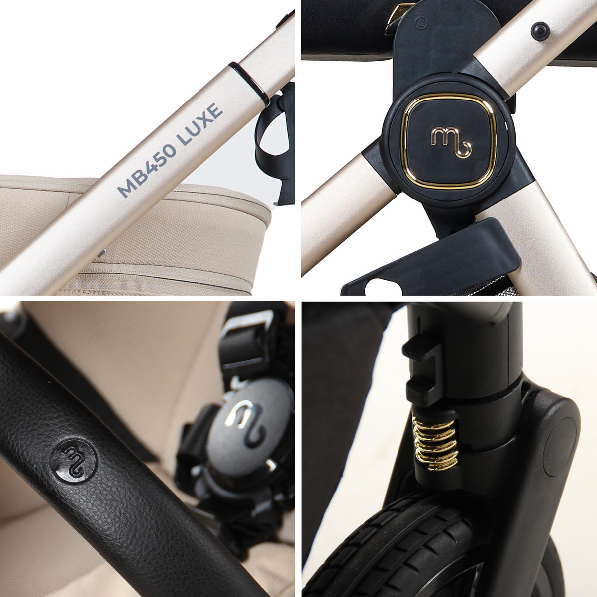 My Babiie MB450 LUXE 3-in-1 Travel System with Base - Feather Pre Order